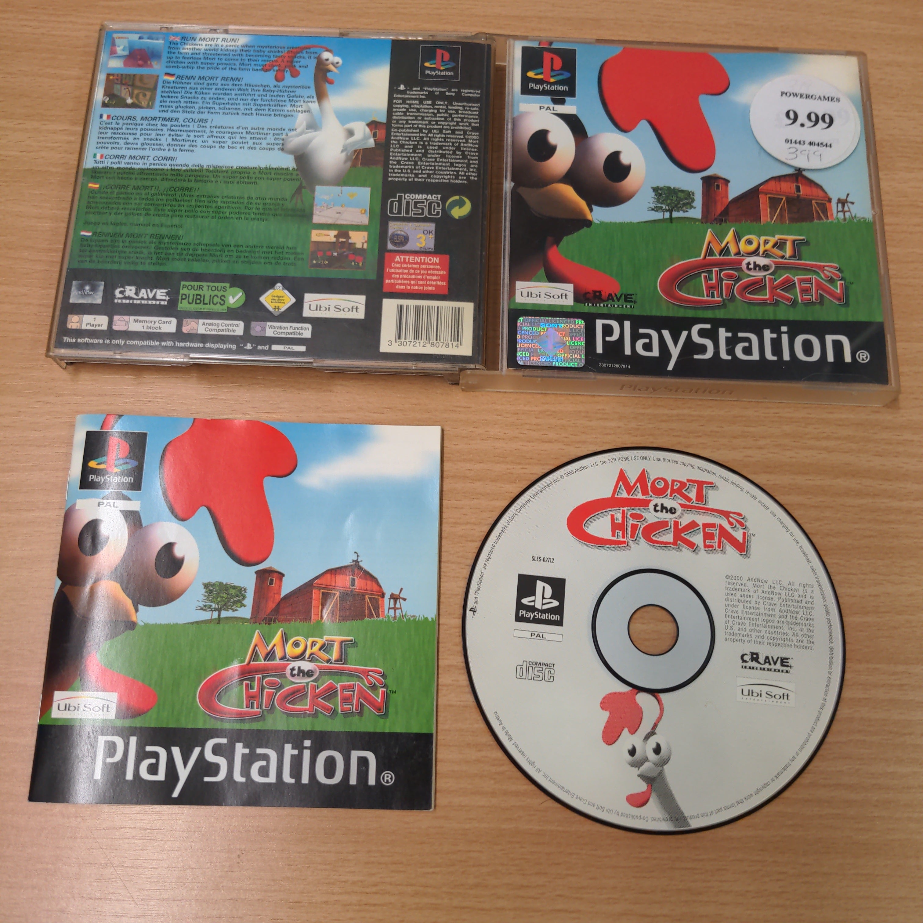 Mort the Chicken Sony PS1 game Mort the Chicken Sony PS1 game